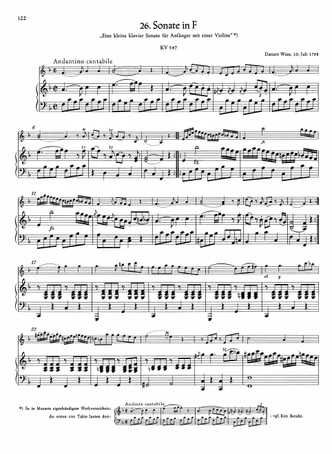 First page of Violin Sonata