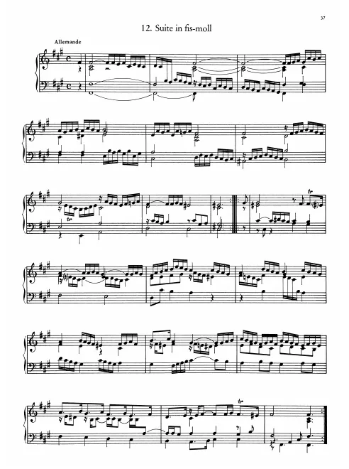 First page of Suite in F-sharp minor