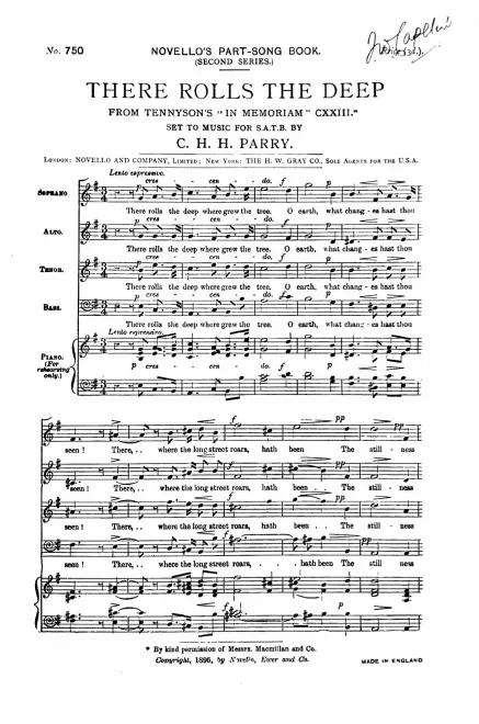 First page of There Rolls the Deep