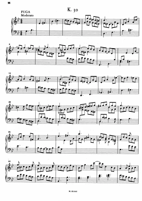 First page of Keyboard Sonata in G minor