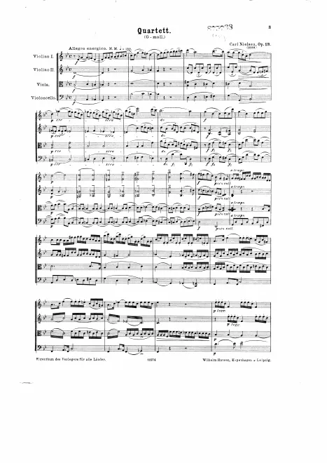 First page of String Quartet No.1