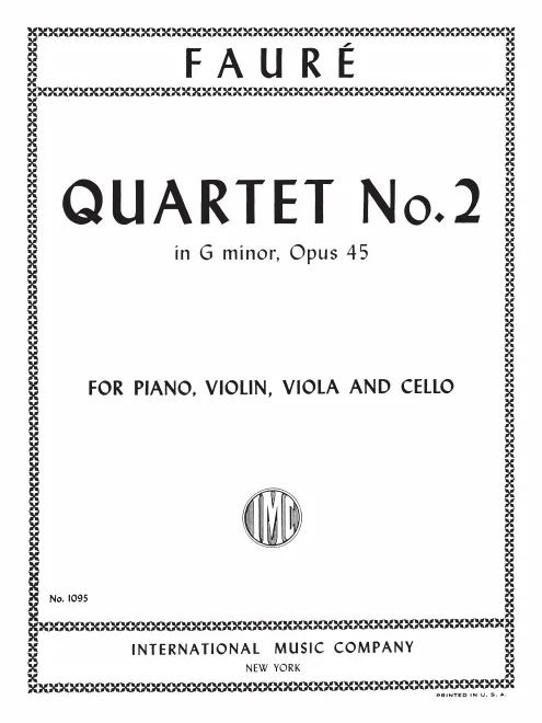 First page of Piano Quartet No.2
