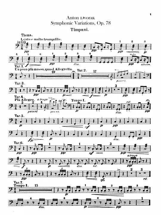 First page of Symphonic Variations