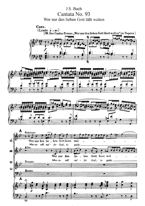 First page of Wer nur den lieben Gott lässt walten