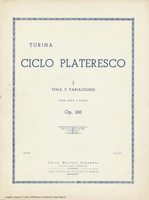 First page of Tema y variaciones
