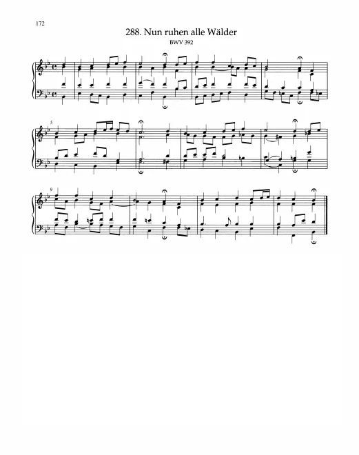 First page of Nun ruhen alle Wälder