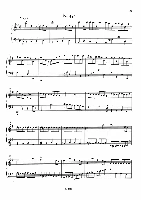 First page of Keyboard Sonata in G major