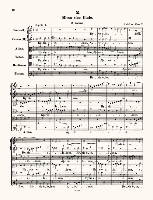 First page of Missa sine nomine