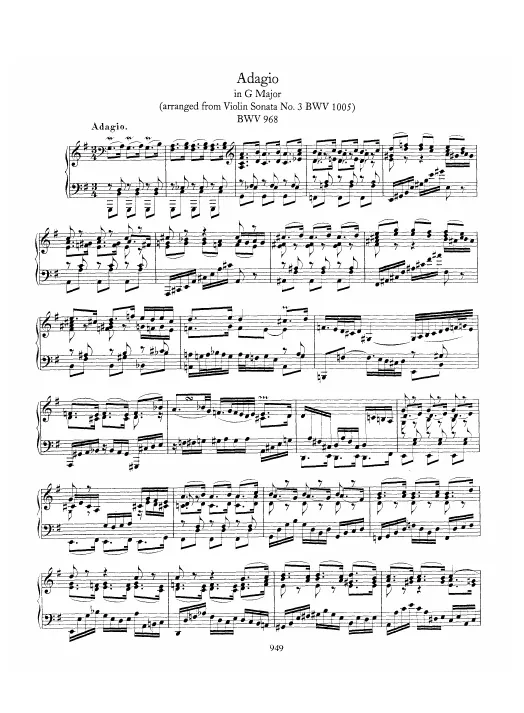 First page of Adagio