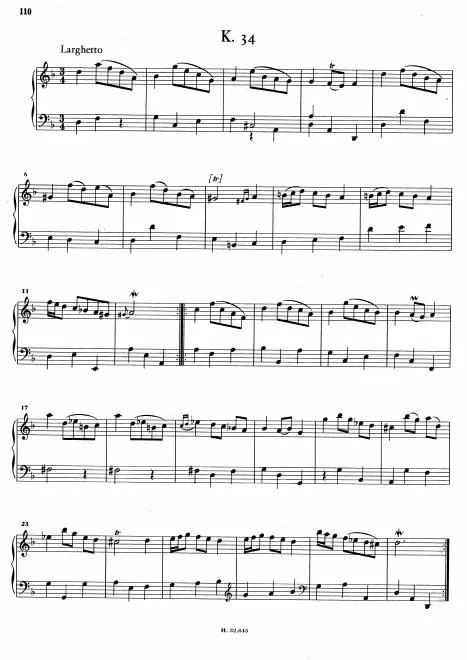 First page of Keyboard Sonata in D minor