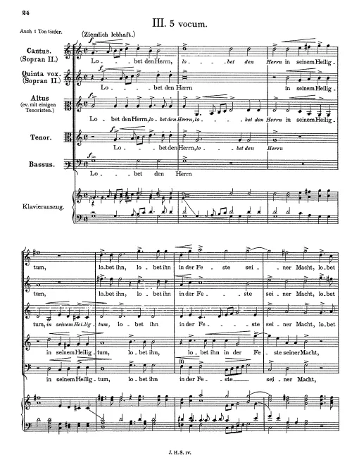First page of Lobet den Herrn in seinem Heiligtum