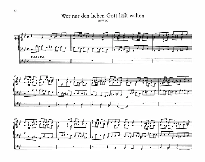 First page of Wer nur den lieben Gott lässt walten