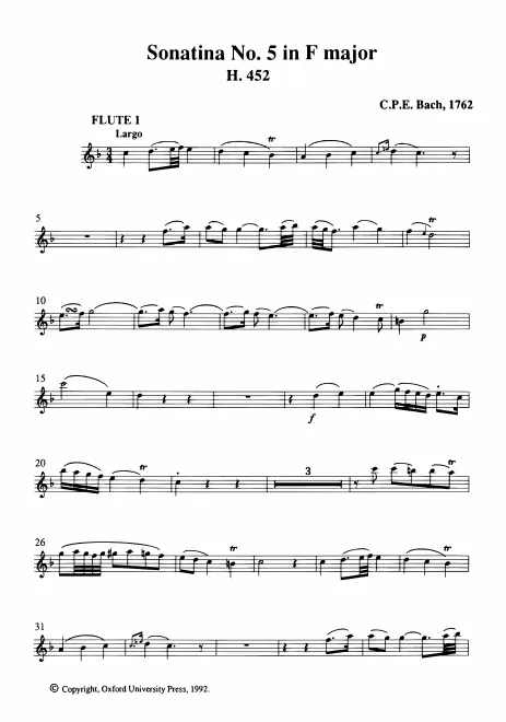 First page of Sonatina in F major