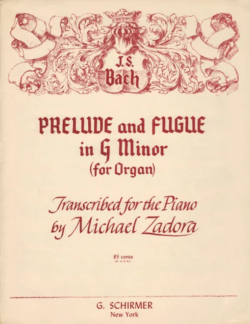 First page of Prelude and Fugue in G minor