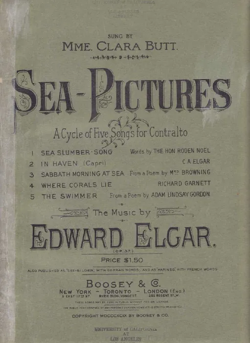 First page of Sea Pictures