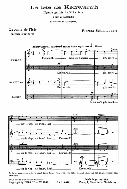 First page of La tête de Kenwarc'h
