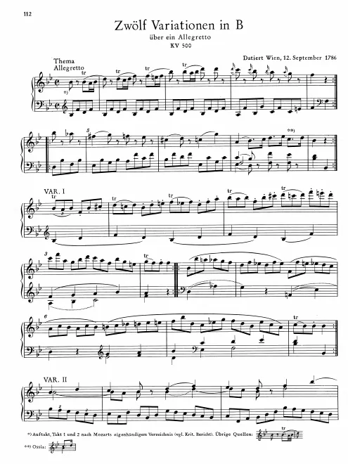 First page of 12 Variations