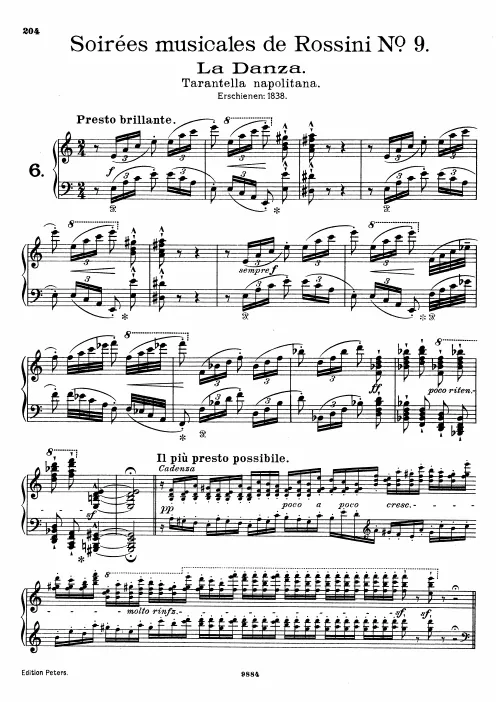 First page of Soirées musicales de Rossini