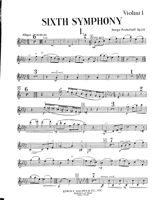 First page of Symphony No.6