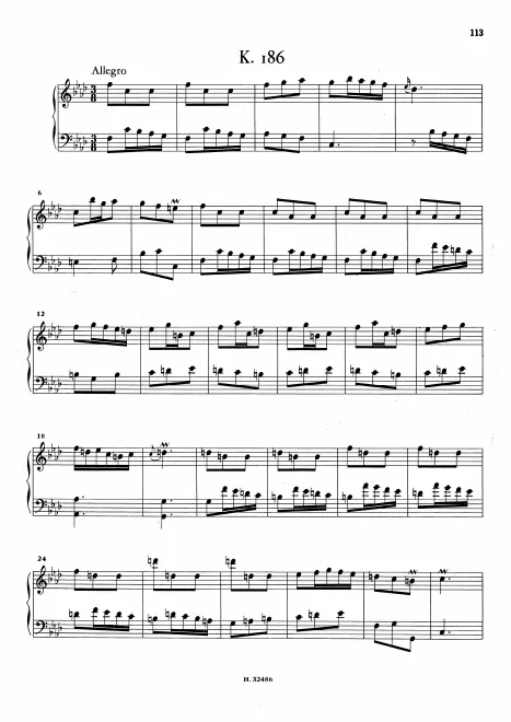 First page of Keyboard Sonata in F minor