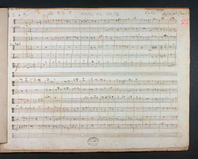 First page of Fugue for 6 Voices