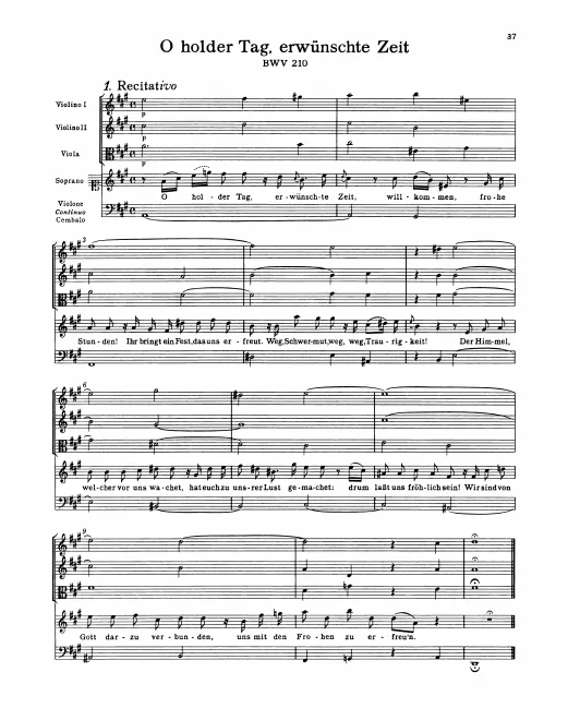 First page of O holder Tag, erwünschte Zeit