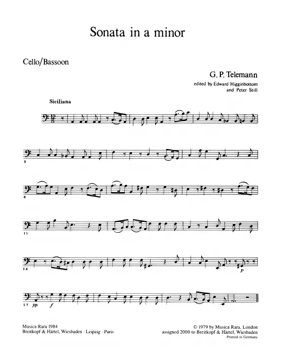 First page of Oboe Sonata