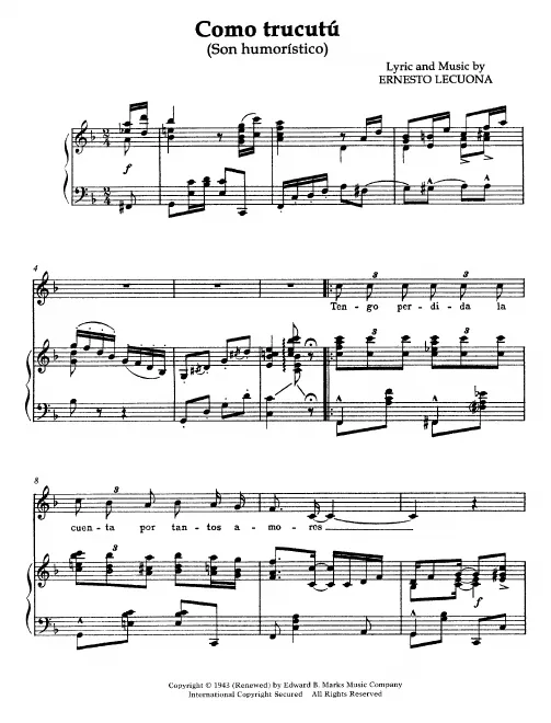 First page of Como trucutú