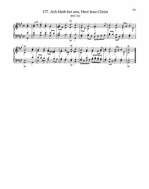 First page of Ach bleib bei uns, Herr Jesu Christ