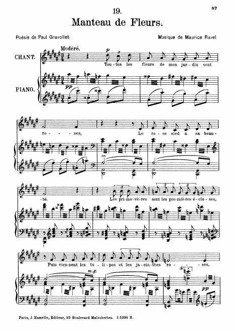 First page of Manteau de fleurs