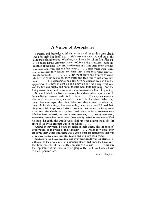 First page of A Vision of Aeroplanes