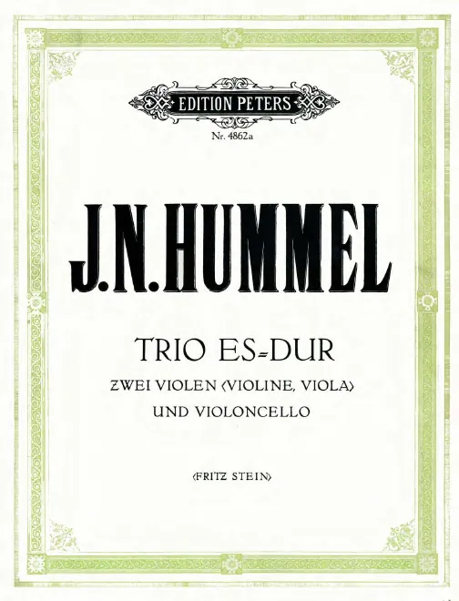 First page of String Trio in E-flat major