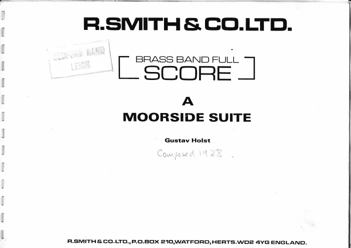First page of A Moorside Suite