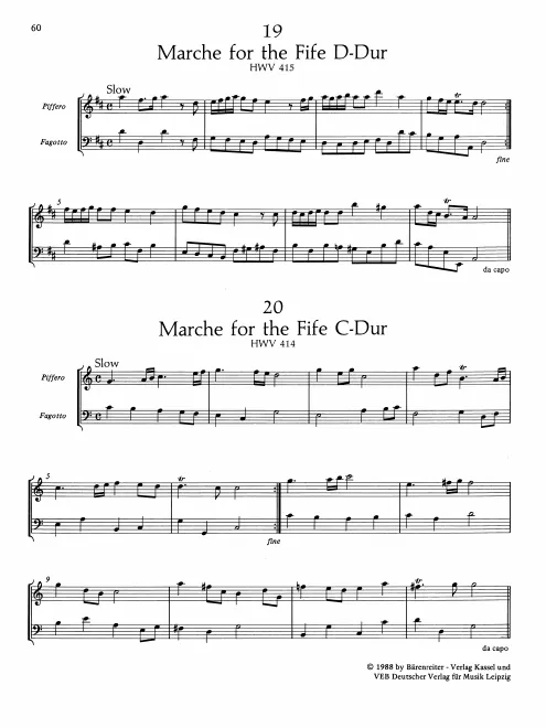 First page of March for Fife in C major