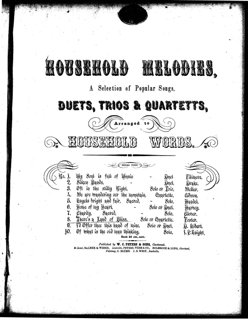 First page of There's a Land of Bliss