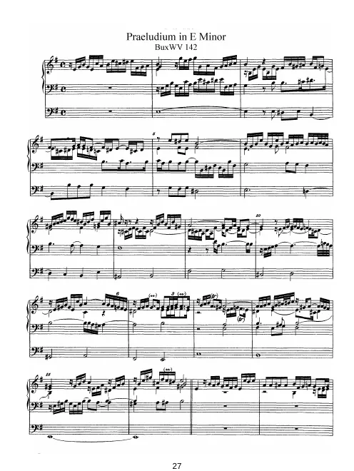 First page of Prelude in E minor