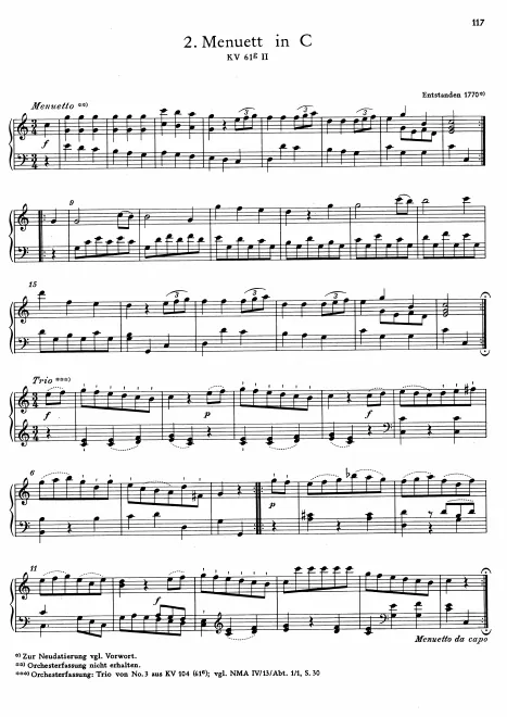 First page of 2 Minuets