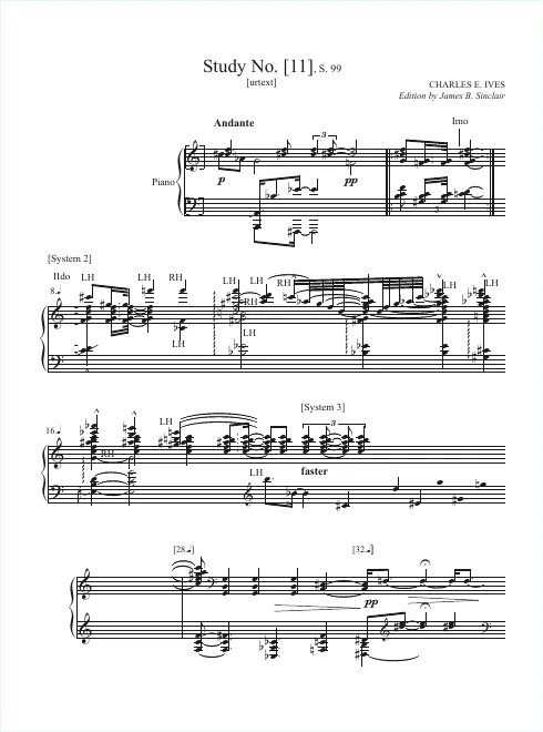 First page of Piano Study No.11