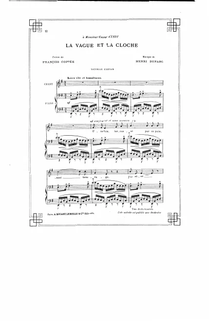 First page of La vague et la cloche