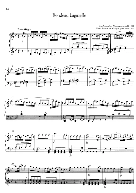 First page of Rondeau-Bagatelle