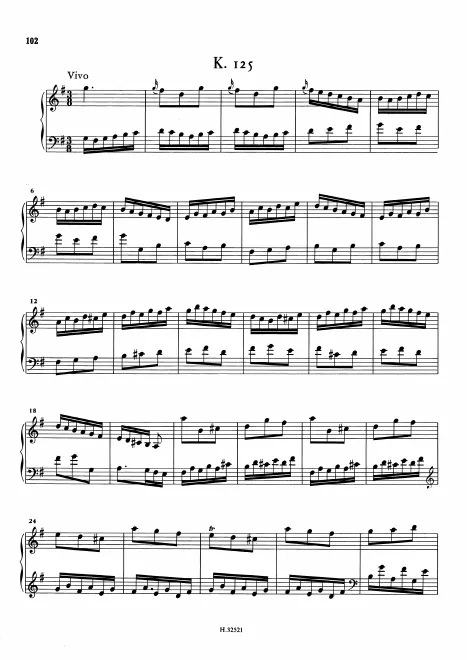 First page of Keyboard Sonata in G major