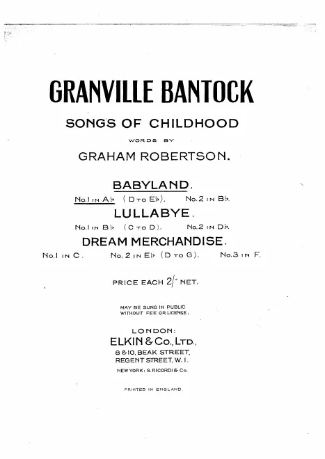 First page of Songs of Childhood