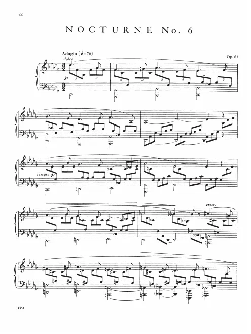 First page of Nocturne No.6