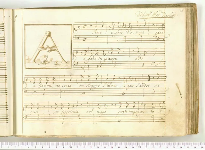 First page of Amo e godo d'amare