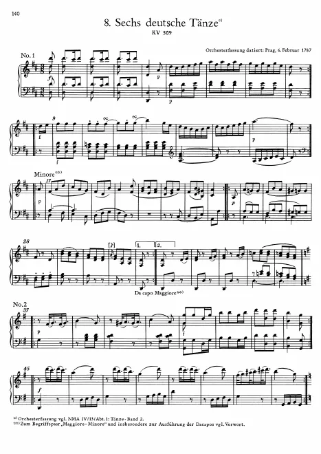 First page of 6 German Dances