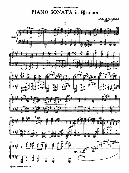 First page of Piano Sonata