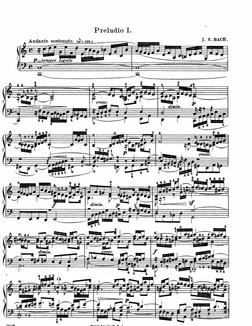 First page of Das wohltemperierte Klavier II