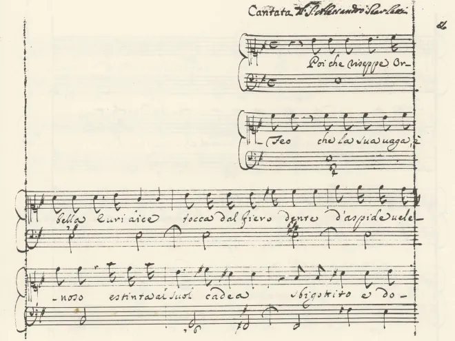 First page of Poi che riseppe Orfeo