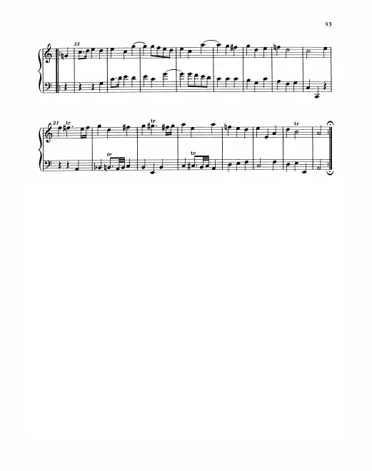 First page of Minuet in A minor
