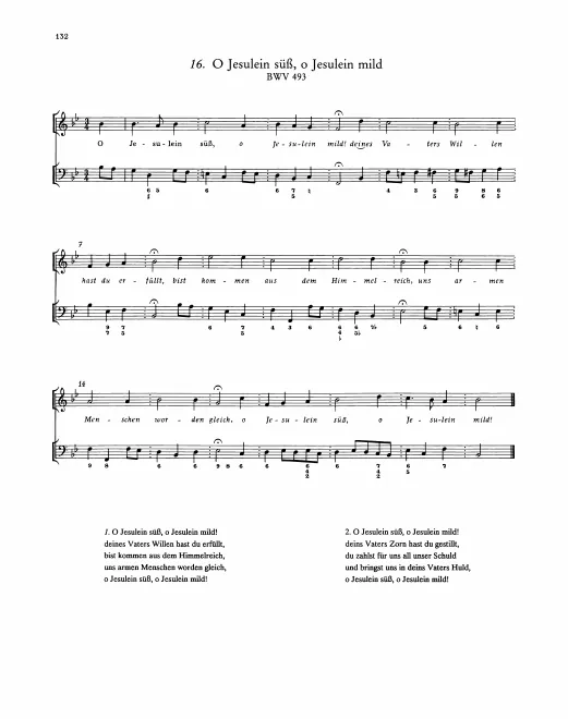 First page of O Jesulein süß, o Jesulein mild